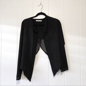 Lush Drape Blazer with Sheer Back - Small